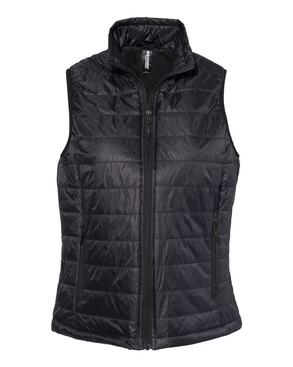 Independent Trading Co. Women's Puffer Vest EXP220PFV #color_Black
