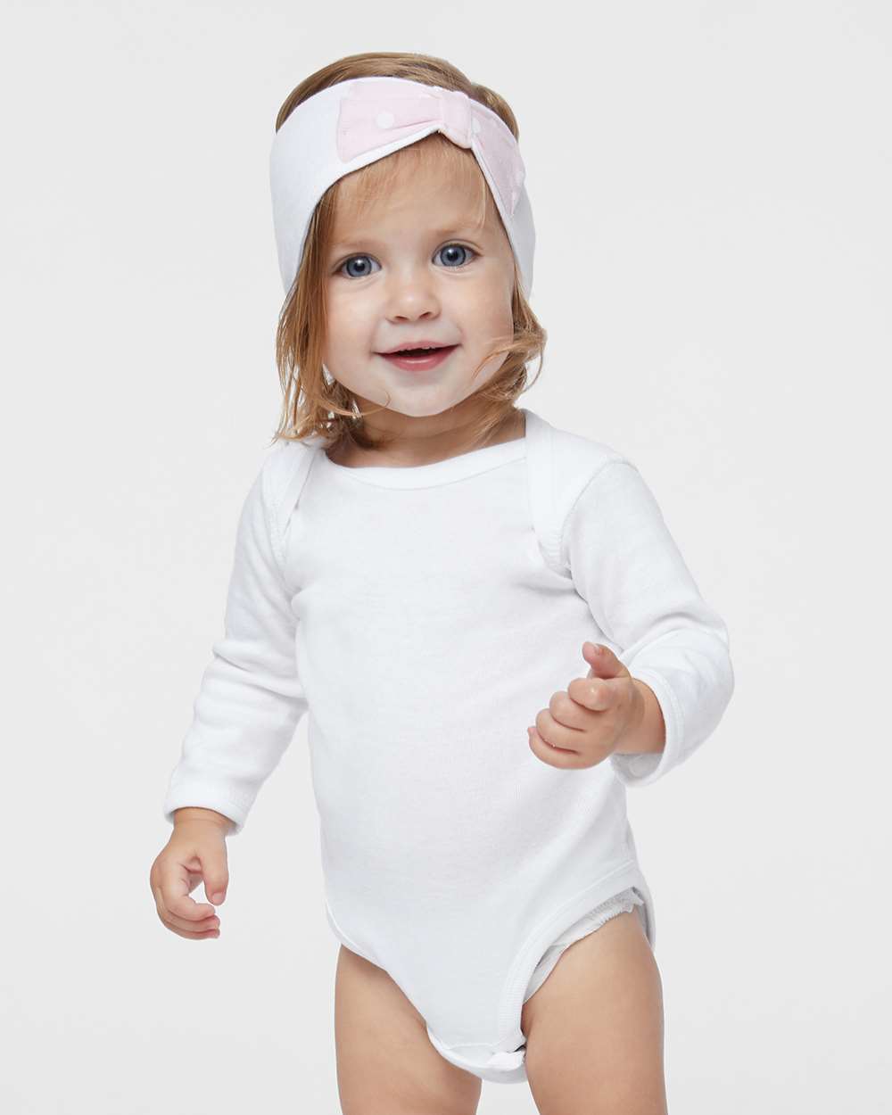 Rabbit Skins Infant Long Sleeve Baby Rib Bodysuit 4411 #colormdl_White