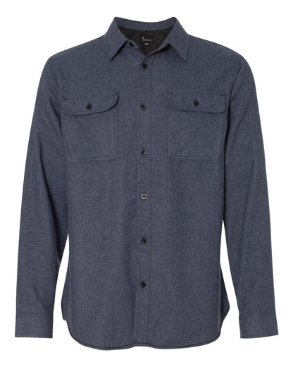 Burnside Solid Long Sleeve Flannel Shirt 8200 #color_Denim