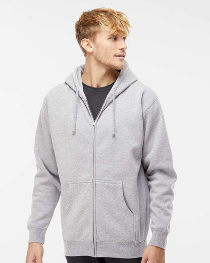 Independent Trading Co. Heavyweight Full-Zip Hooded Sweatshirt IND4000Z #colormdl_Grey Heather