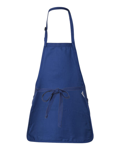 Q-Tees Full-Length Apron with Pouch Pocket Q4250 #color_Royal
