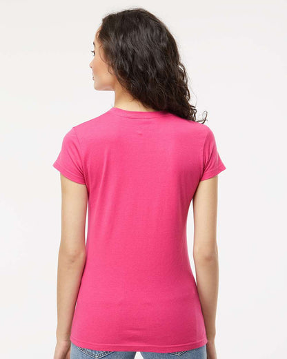 M&O Women's Fine Jersey T-Shirt 4513 #colormdl_Fine Fuchsia