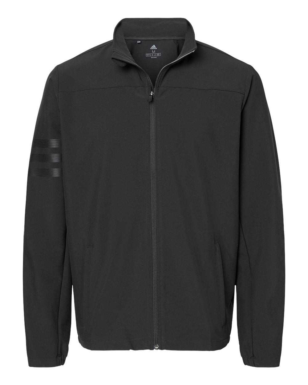 Adidas  A267 3-Stripes Full-Zip Jacket #color_Black/ Black