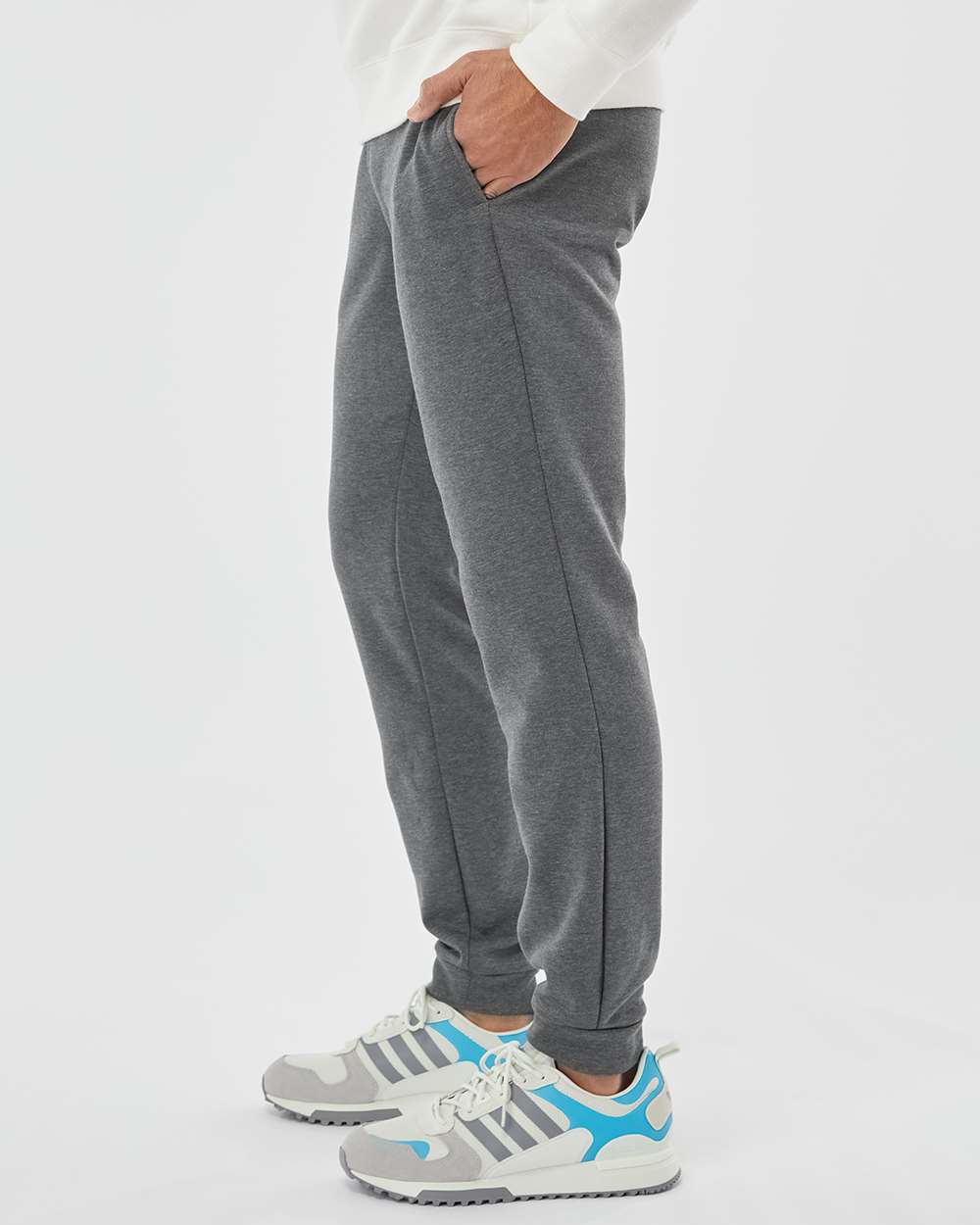 Adidas A436 Fleece Joggers #colormdl_Dark Grey Heather