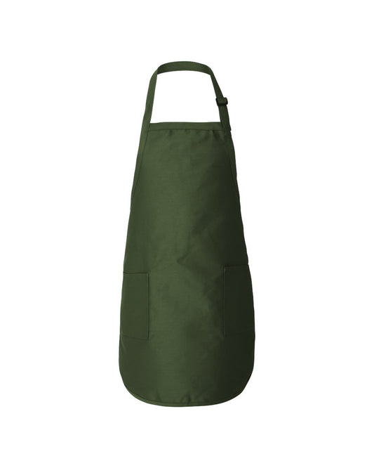 Q-Tees Full-Length Apron with Pockets Q4350