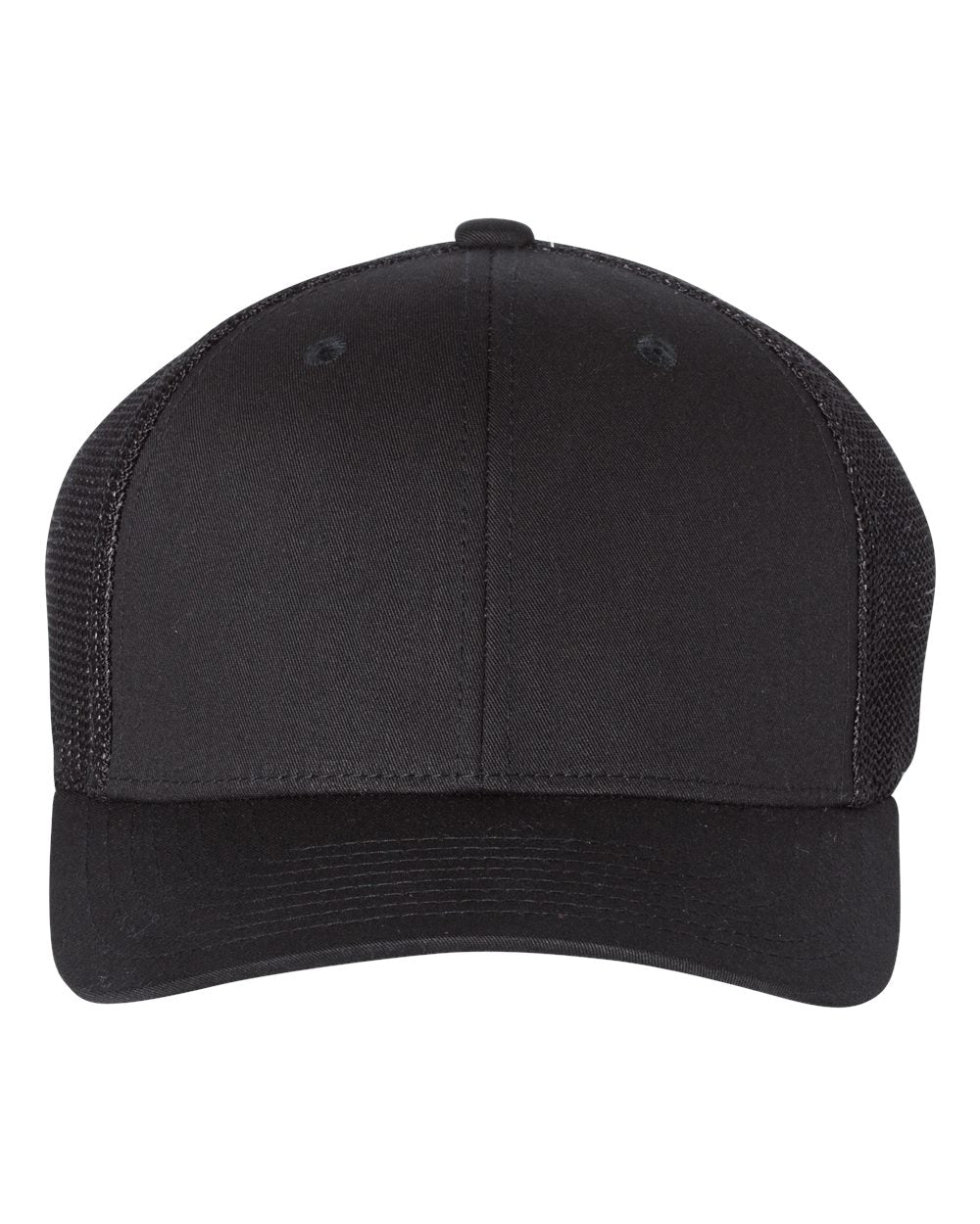 Richardson Fitted Trucker with R-Flex Cap 110 #color_Black