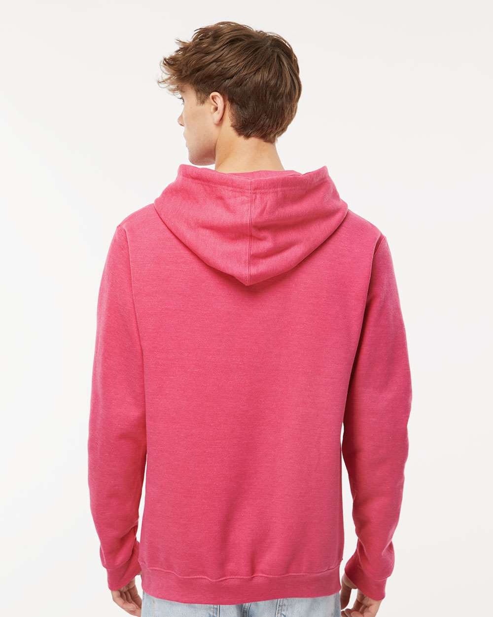 M&O Unisex Pullover Hoodie 3320 #colormdl_Heather Fuchsia