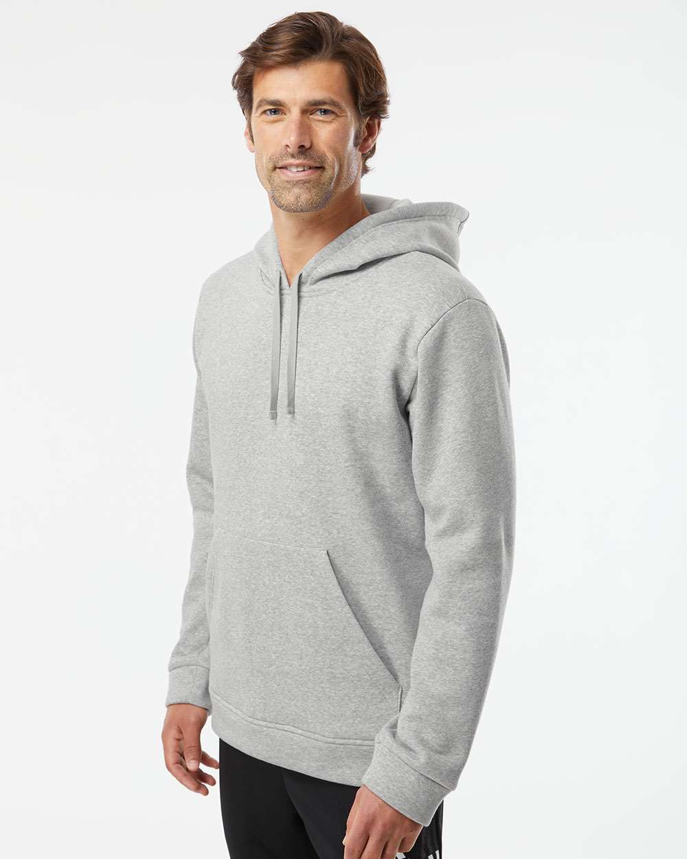 Adidas A432 Fleece Hooded Sweatshirt #colormdl_Grey Heather