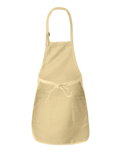 Q-Tees Full-Length Apron with Pockets Q4350 #color_Natural
