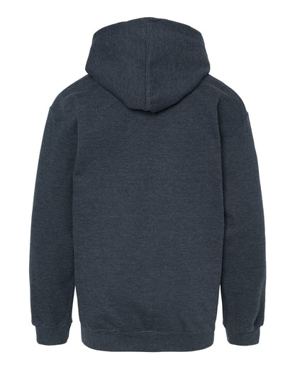 M&O Youth Fleece Pullover Hoodie 3322 #color_Heather Navy