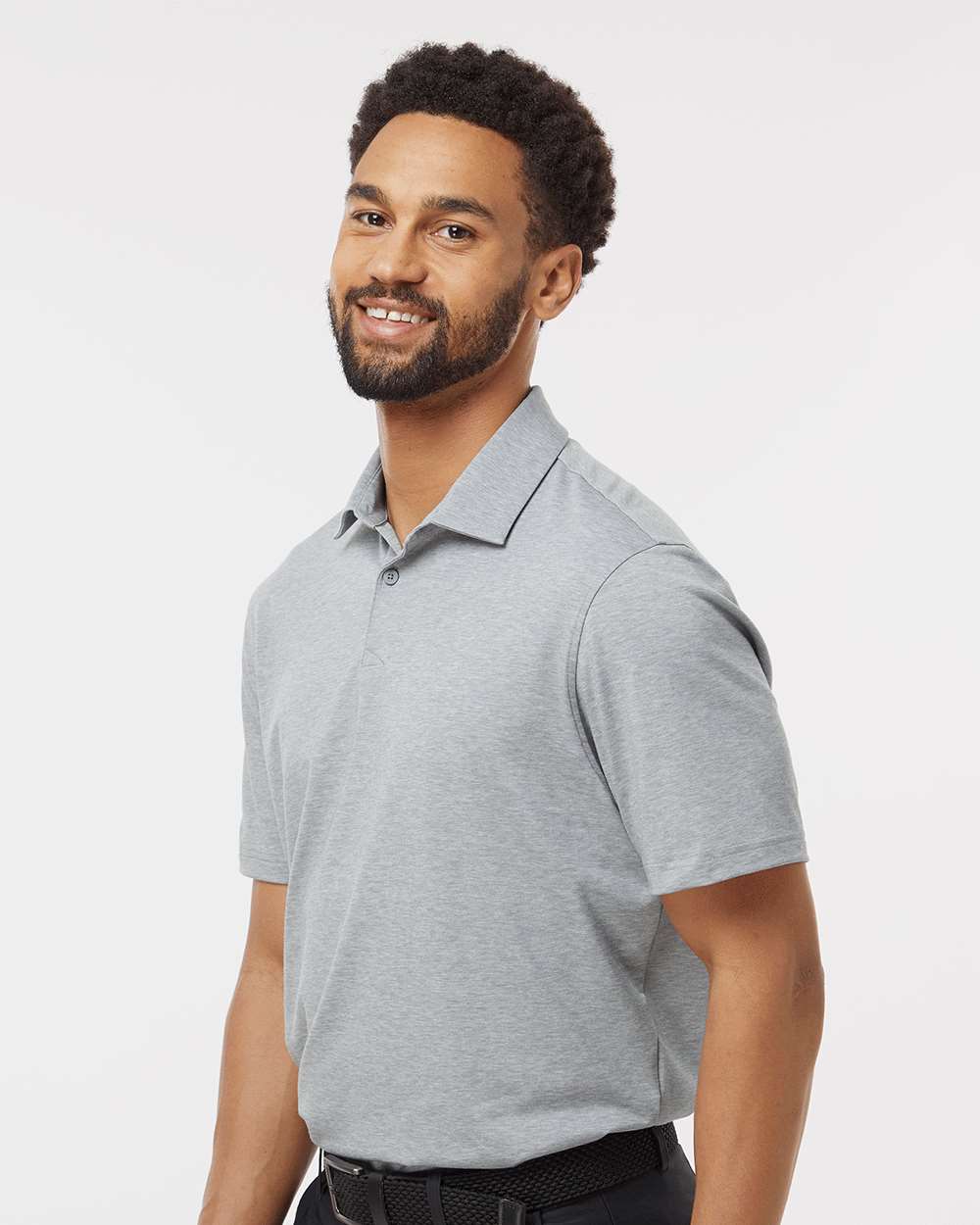 Adidas A590 Blend Polo T-Shirt #colormdl_Grey Three Melange