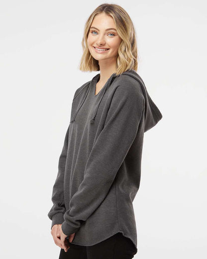 Independent Trading Co. Women’s Lightweight California Wave Wash Hooded Sweatshirt PRM2500 #colormdl_Shadow