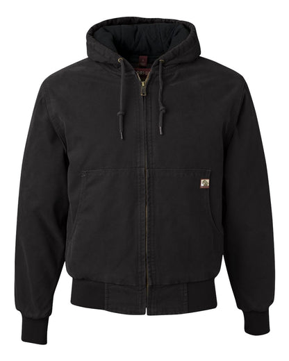 DRI DUCK Cheyenne Boulder Cloth™ Hooded Jacket with Tricot Quilt Lining 5020 #color_Black