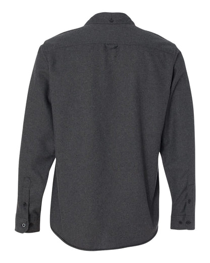 Burnside Solid Long Sleeve Flannel Shirt 8200 #color_Charcoal