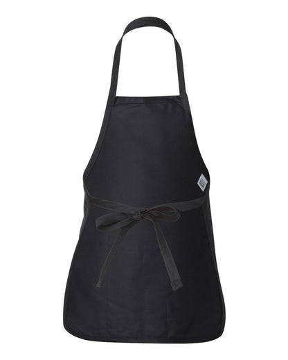 Q-Tees Full-Length Apron with Pouch Pocket Q4250 #color_Black
