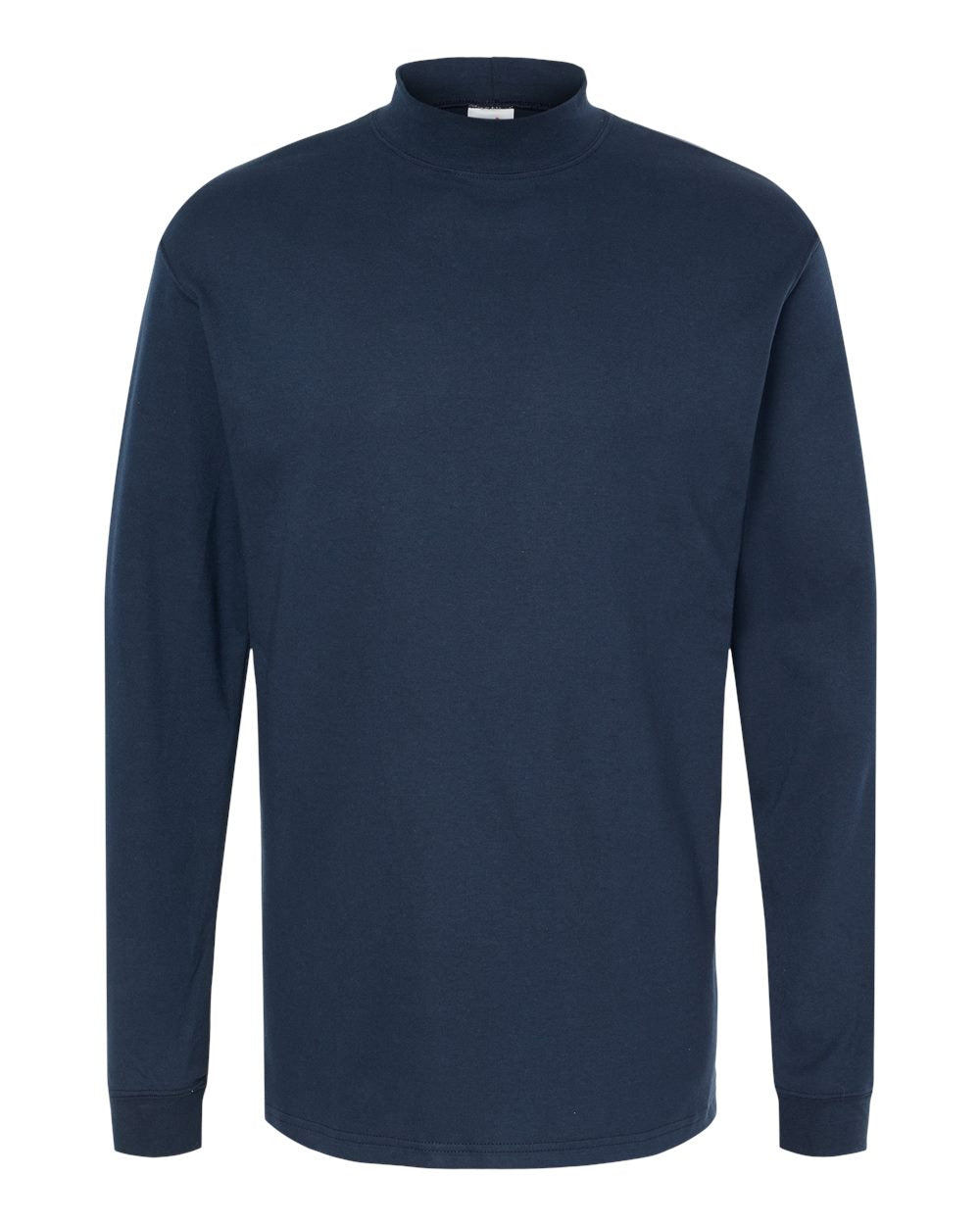 King Fashion Jersey Interlock Mockneck Long Sleeve T-Shirt KF4600 #color_Navy