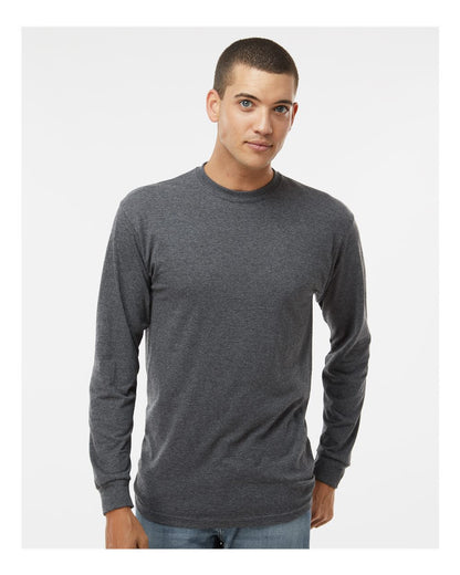 M&O Gold Soft Touch Long Sleeve T-Shirt 4820 #colormdl_Dark Heather