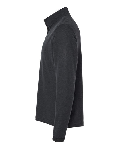 Adidas A554 3-Stripes Quarter-Zip Sweater #color_Black Melange