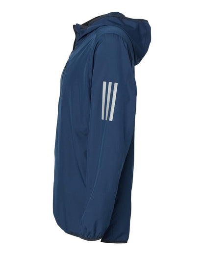 Adidas A524 Hooded Full-Zip Windbreaker #color_Collegiate Navy