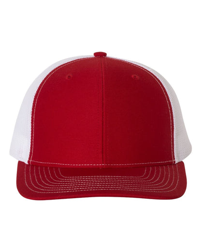 Richardson Adjustable Snapback Trucker Cap 112 #color_Red/ White