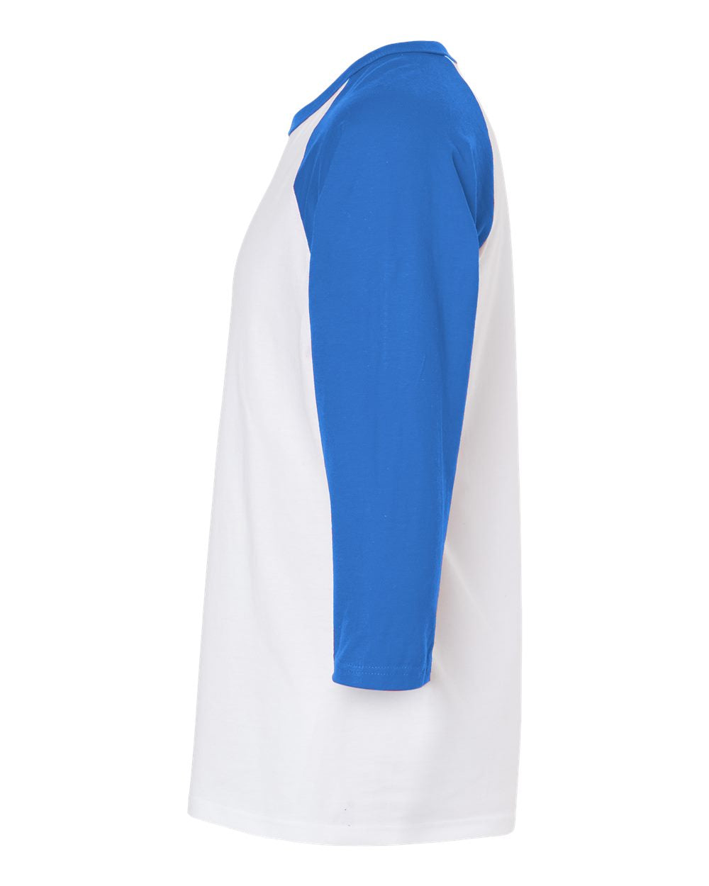 M&O Raglan Three-Quarter Sleeve Baseball T-Shirt 5540 #color_White/ Royal