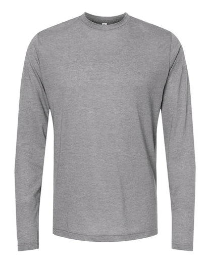 M&O Poly-Blend Long Sleeve T-Shirt 3520 #color_Heather Grey