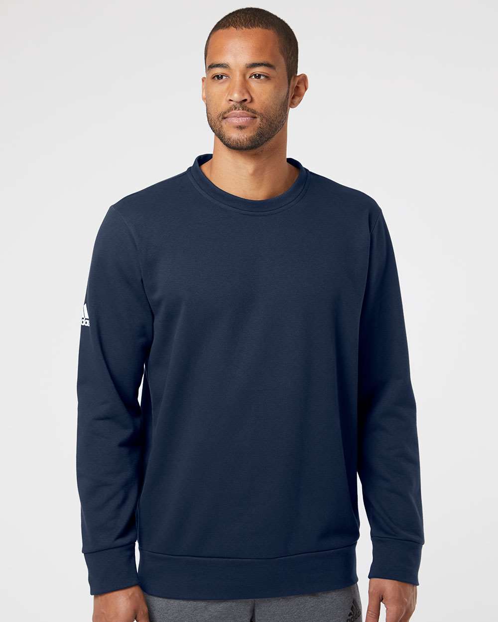 Adidas A434 Fleece Crewneck Sweatshirt #colormdl_Collegiate Navy