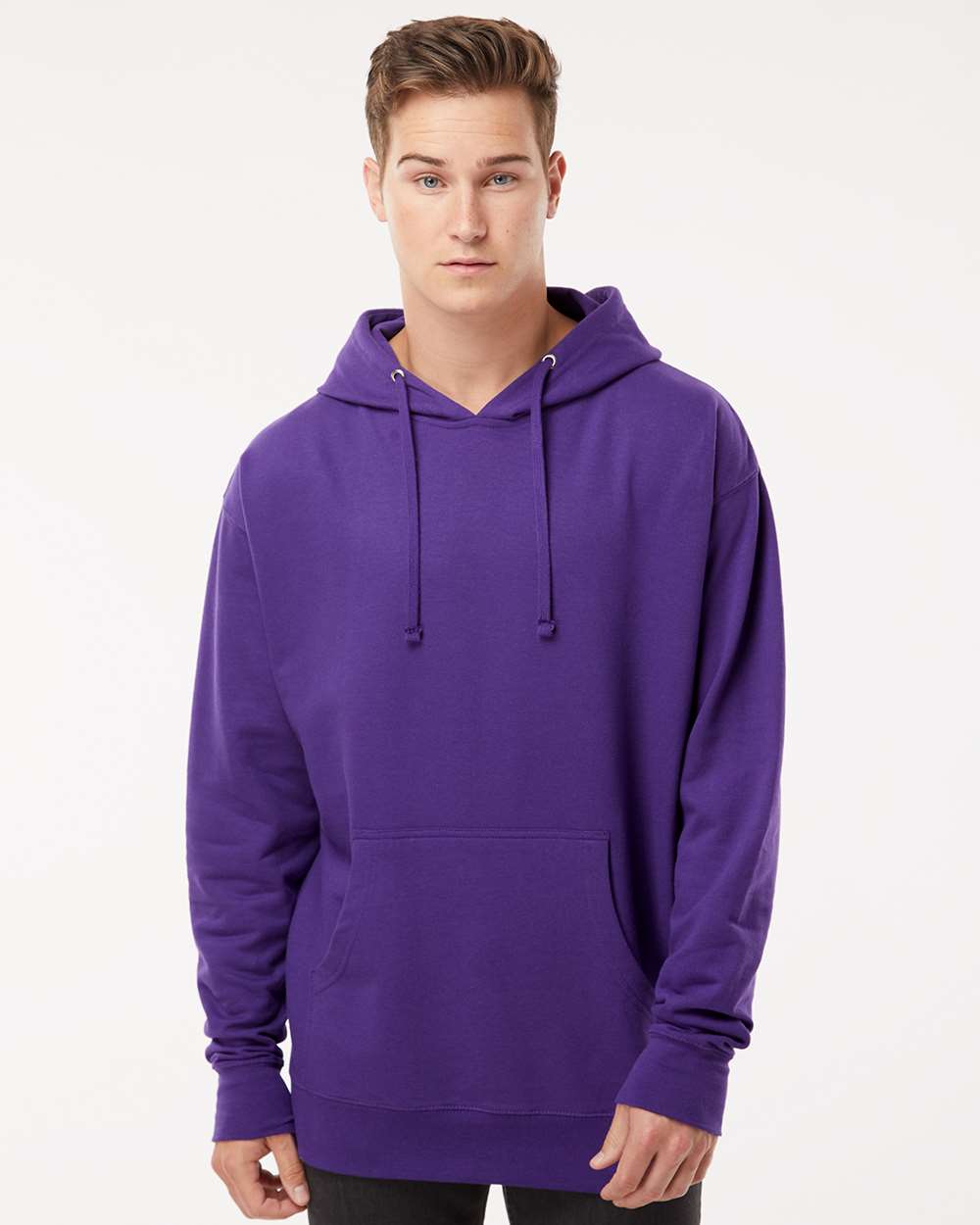 Independent Trading Co. Midweight Hooded Sweatshirt SS4500 #colormdl_Purple