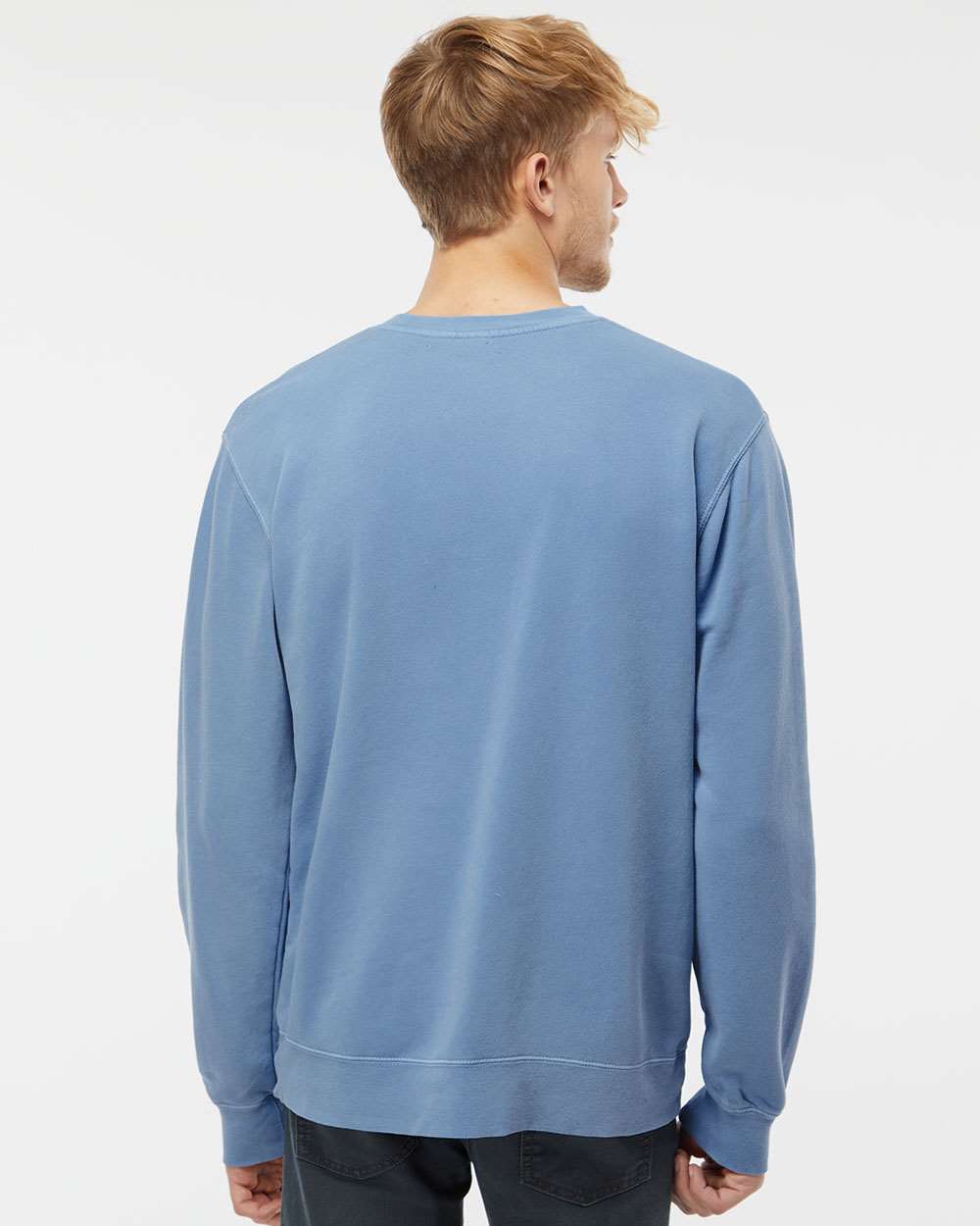 Independent Trading Co. Unisex Midweight Pigment-Dyed Crewneck Sweatshirt PRM3500 #colormdl_Pigment Light Blue