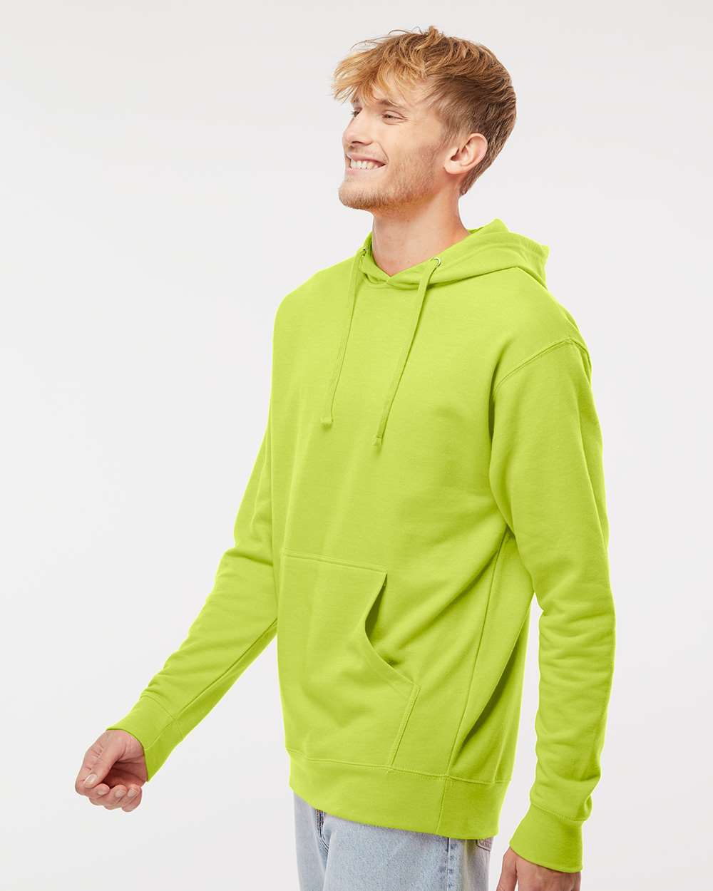 Independent Trading Co. Midweight Hooded Sweatshirt SS4500 #colormdl_Safety Yellow