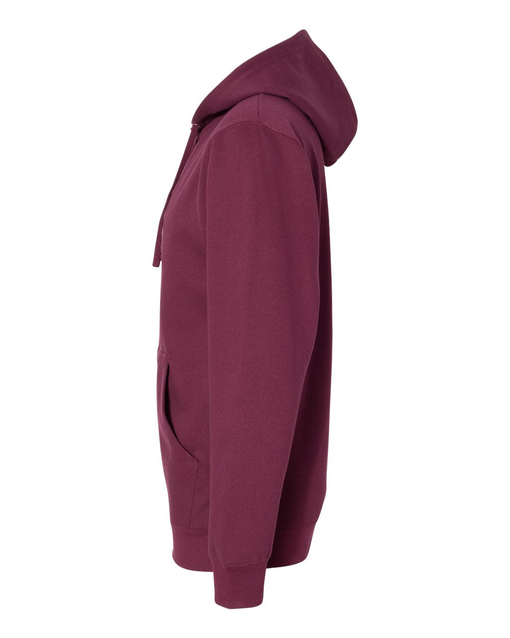 Independent Trading Co. Midweight Full-Zip Hooded Sweatshirt SS4500Z #color_Maroon