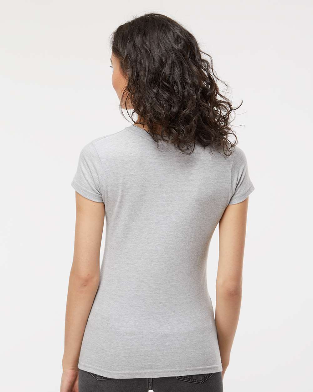 M&O Women's Fine Jersey T-Shirt 4513 #colormdl_Heather Grey
