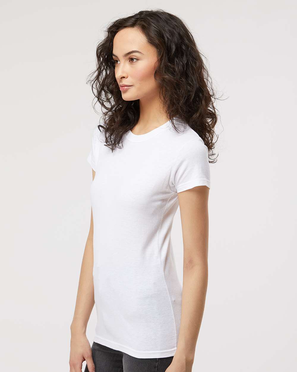 M&O Women's Fine Jersey T-Shirt 4513 #colormdl_Fine White