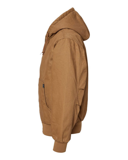 DRI DUCK Cheyenne Boulder Cloth™ Hooded Jacket with Tricot Quilt Lining 5020 #color_Saddle