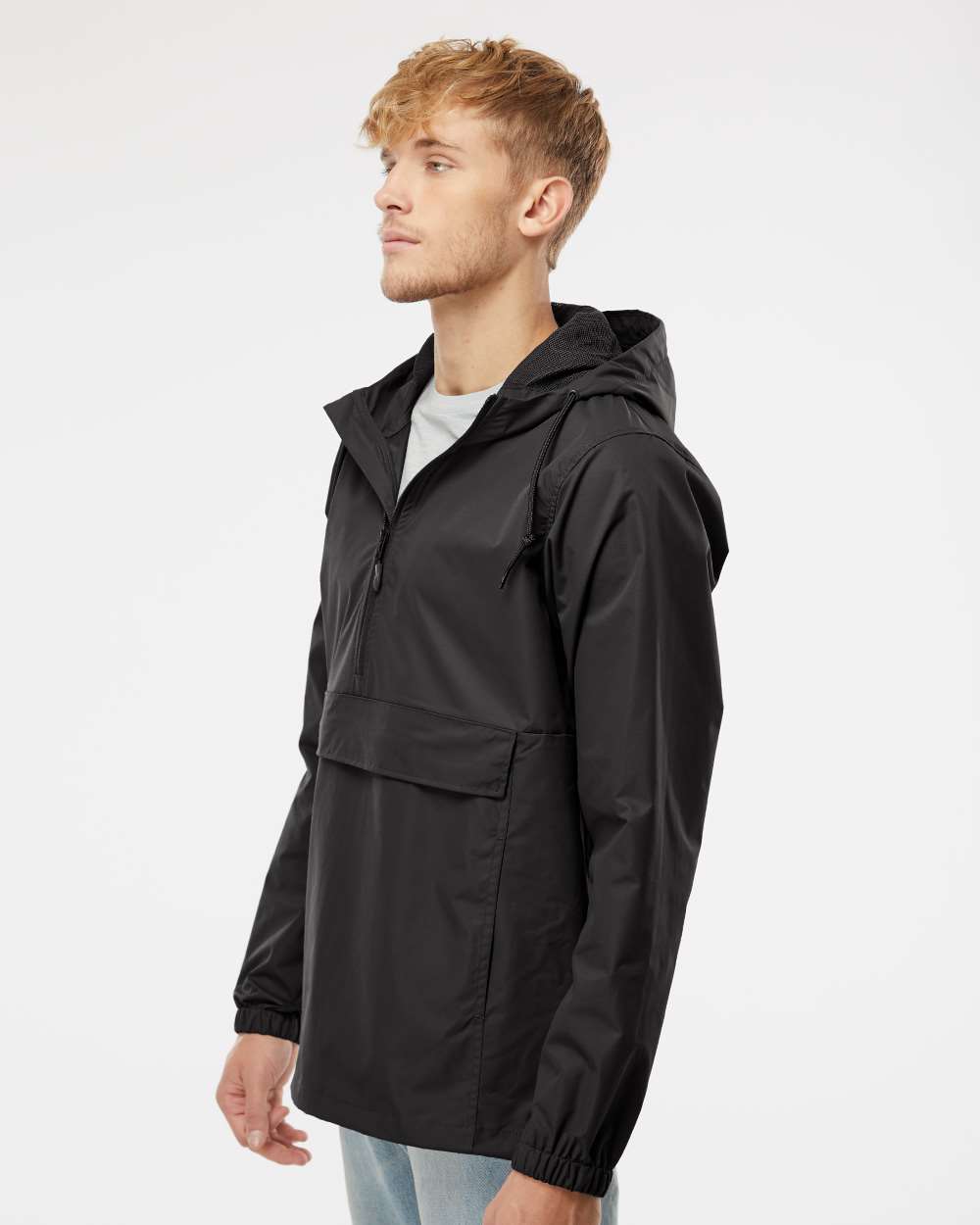 Independent Trading Co. Nylon Anorak EXP94NAW #colormdl_Black
