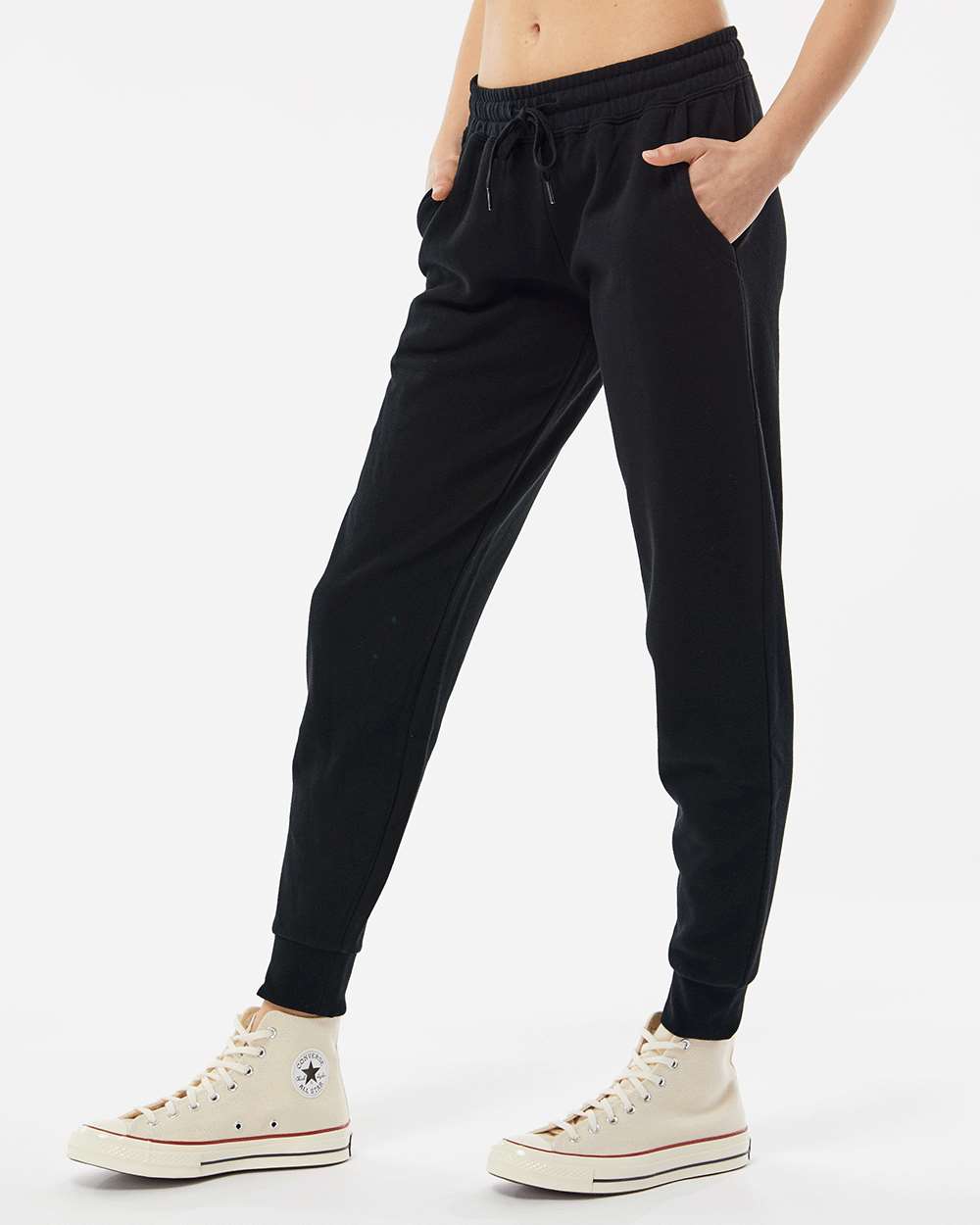 Independent Trading Co. Women's California Wave Wash Sweatpants PRM20PNT #colormdl_Black