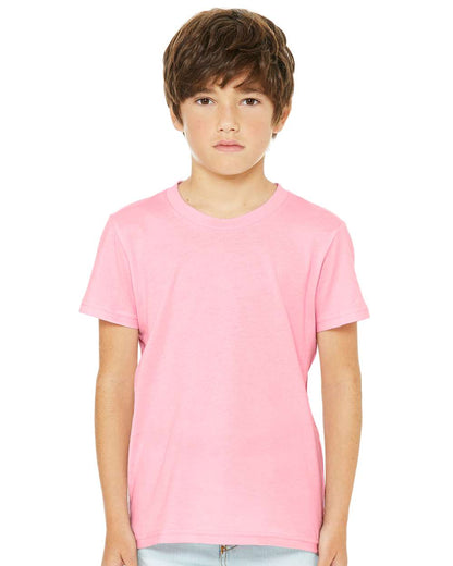 BELLA + CANVAS Youth Unisex Jersey Tee 3001Y #colormdl_Pink