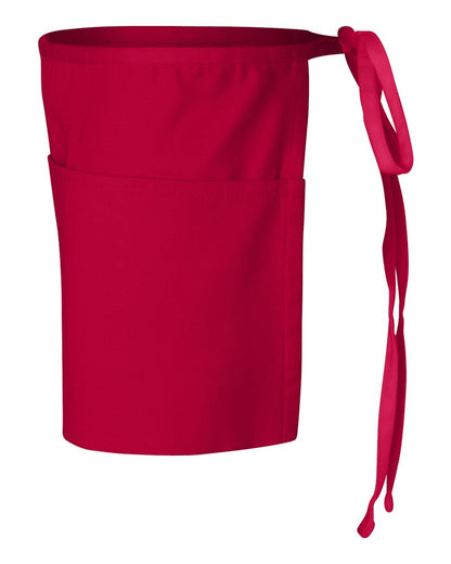 Q-Tees Waist Apron with Pockets Q2115 #color_Red