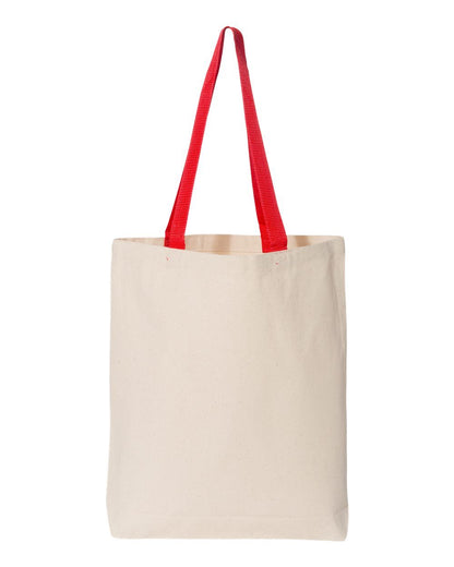Q-Tees 11L Canvas Tote with Contrast-Color Handles Q4400 Q-Tees 11L Canvas Tote with Contrast-Color Handles Q4400