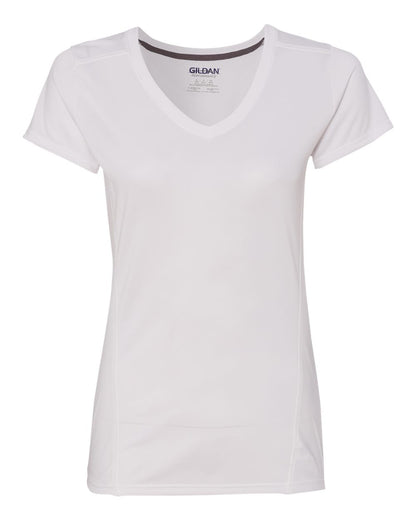 Gildan Performance® Tech Women's V-Neck T-Shirt 47V00L #color_White