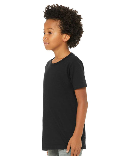 BELLA + CANVAS Youth CVC Unisex Jersey Tee 3001YCVC #colormdl_Solid Black Blend