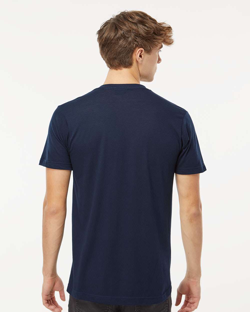 M&O Deluxe Blend V-Neck T-Shirt 3543 #colormdl_Navy