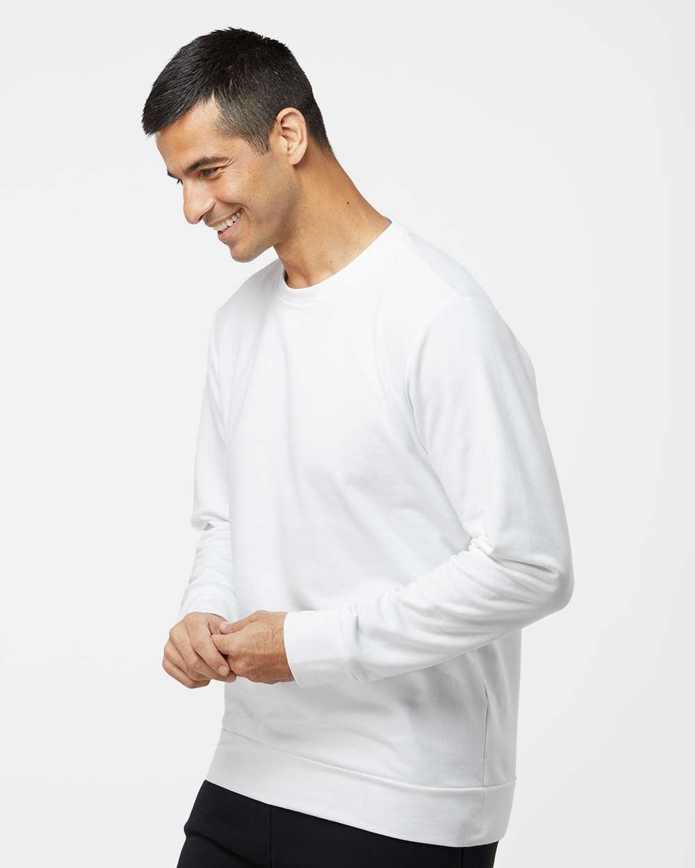 Adidas A434 Fleece Crewneck Sweatshirt #colormdl_White
