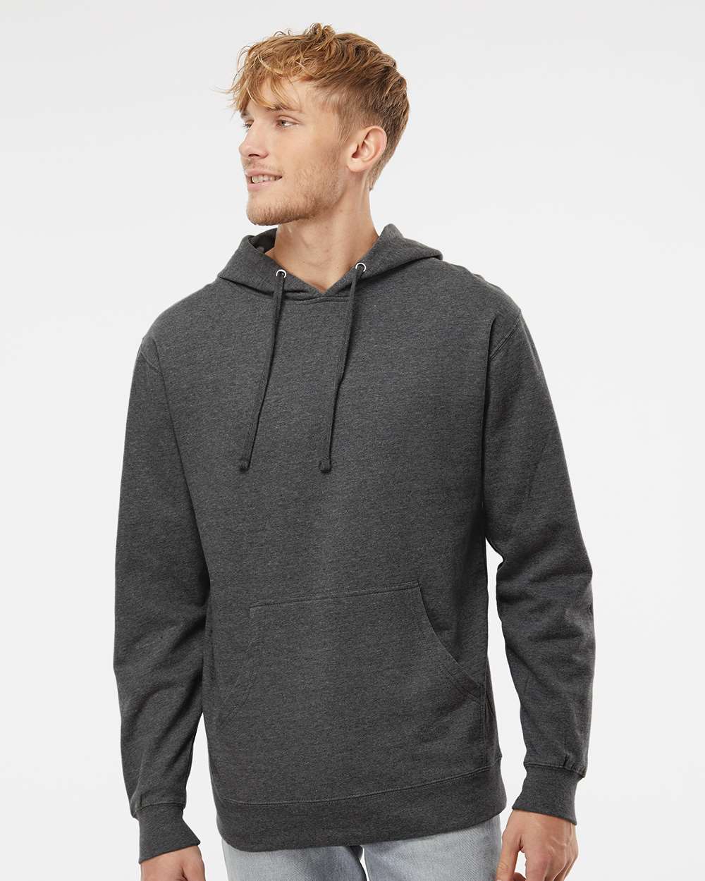 Independent Trading Co. Midweight Hooded Sweatshirt SS4500 #colormdl_Charcoal Heather