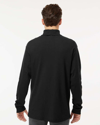 King Fashion Interlock Turtleneck Long Sleeve T-Shirt KF4900 #colormdl_Black
