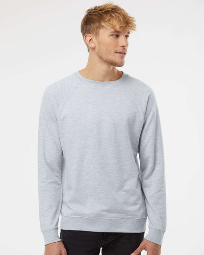 Independent Trading Co. Icon Unisex Lightweight Loopback Terry Crewneck Sweatshirt SS1000C #colormdl_Athletic Heather