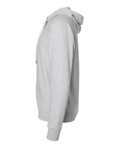 Independent Trading Co. Icon Unisex Lightweight Loopback Terry Full-Zip Hooded Sweatshirt SS1000Z #color_Athletic Heather