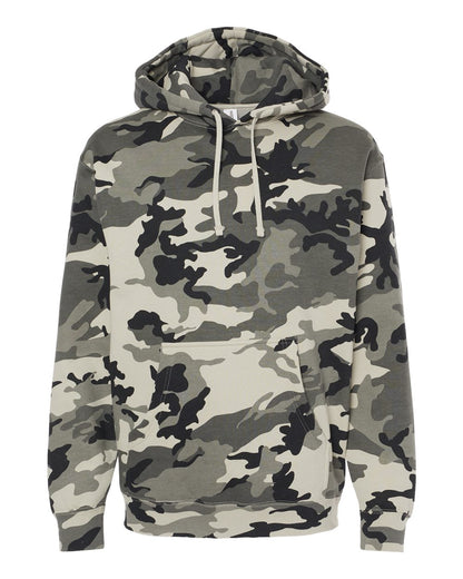 Independent Trading Co. Heavyweight Hooded Sweatshirt IND4000 #color_Snow Camo