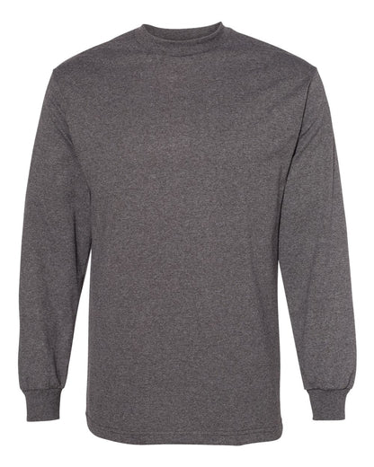 American Apparel Unisex Heavyweight Cotton Long Sleeve Tee 1304 #color_Heather Charcoal