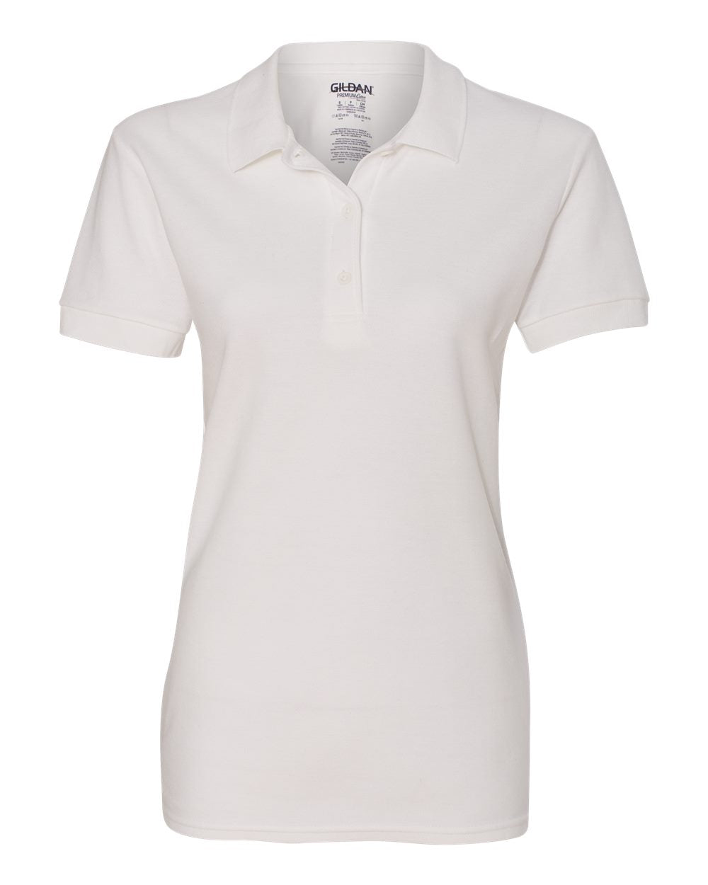Gildan Premium Cotton® Women's Double Piqué Polo 82800L #color_White